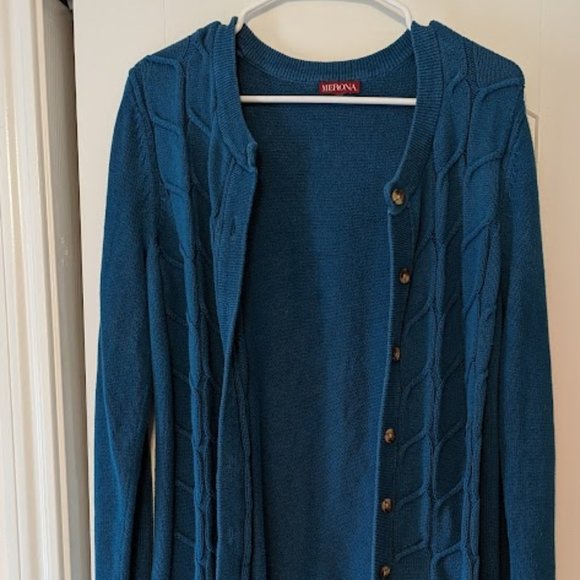 Merona Teal Cardigan - Picture 1 of 2